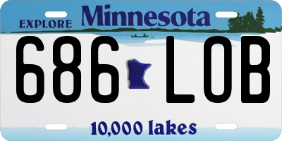 MN license plate 686LOB