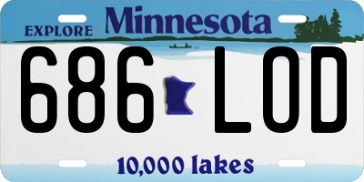 MN license plate 686LOD