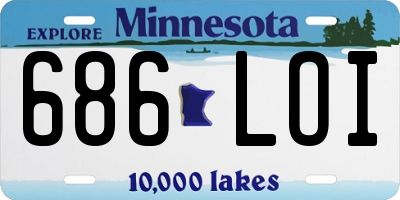 MN license plate 686LOI