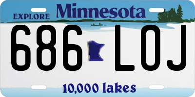 MN license plate 686LOJ