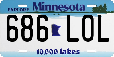 MN license plate 686LOL
