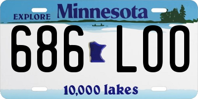 MN license plate 686LOO