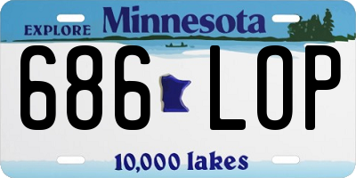 MN license plate 686LOP