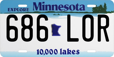MN license plate 686LOR