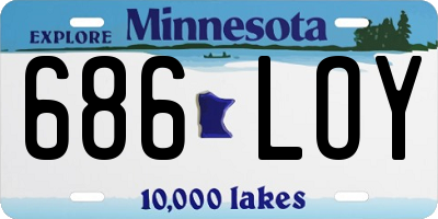 MN license plate 686LOY