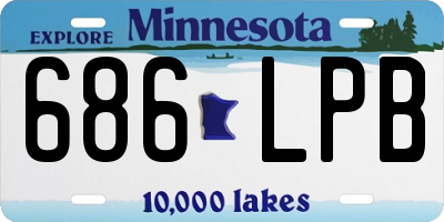 MN license plate 686LPB