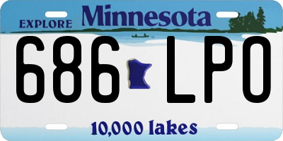 MN license plate 686LPO