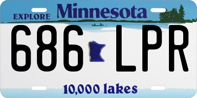 MN license plate 686LPR