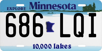 MN license plate 686LQI