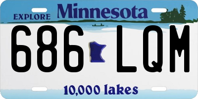 MN license plate 686LQM