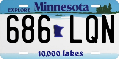 MN license plate 686LQN