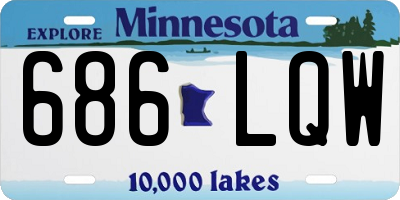 MN license plate 686LQW
