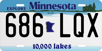 MN license plate 686LQX