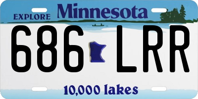 MN license plate 686LRR
