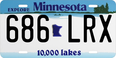 MN license plate 686LRX