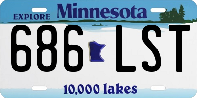 MN license plate 686LST