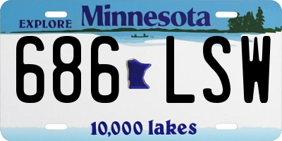 MN license plate 686LSW