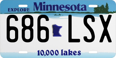 MN license plate 686LSX
