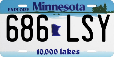 MN license plate 686LSY