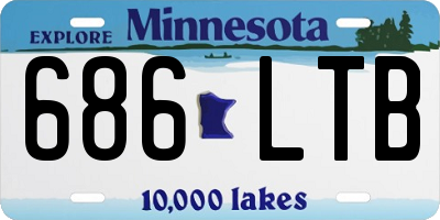MN license plate 686LTB