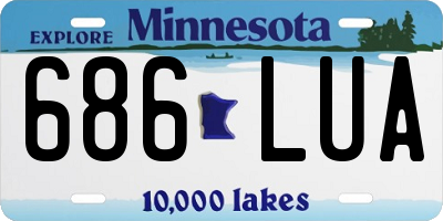 MN license plate 686LUA