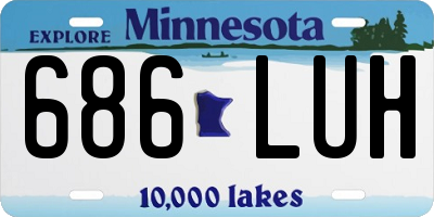 MN license plate 686LUH