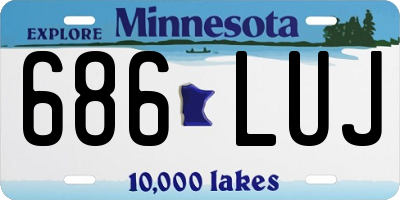MN license plate 686LUJ