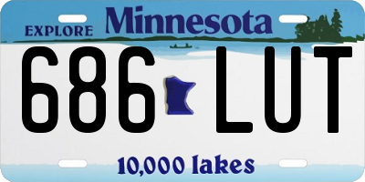 MN license plate 686LUT
