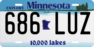 MN license plate 686LUZ