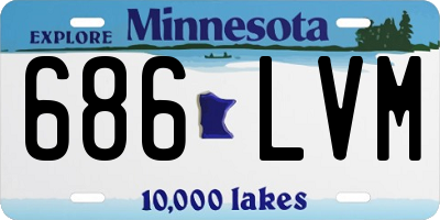 MN license plate 686LVM