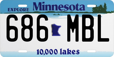 MN license plate 686MBL