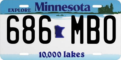 MN license plate 686MBO