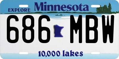 MN license plate 686MBW