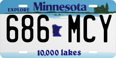 MN license plate 686MCY