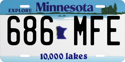 MN license plate 686MFE