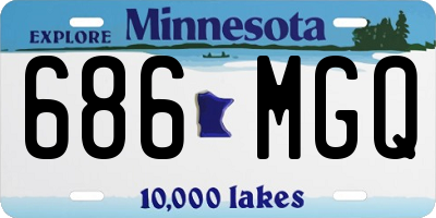 MN license plate 686MGQ