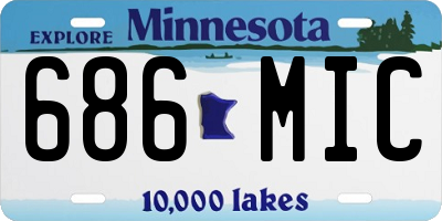 MN license plate 686MIC