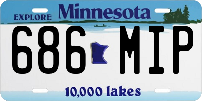MN license plate 686MIP