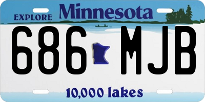 MN license plate 686MJB
