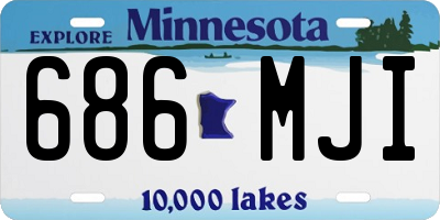 MN license plate 686MJI