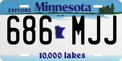 MN license plate 686MJJ