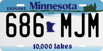 MN license plate 686MJM