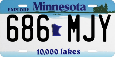 MN license plate 686MJY