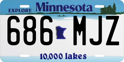 MN license plate 686MJZ
