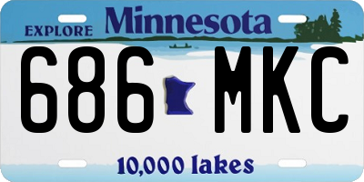 MN license plate 686MKC