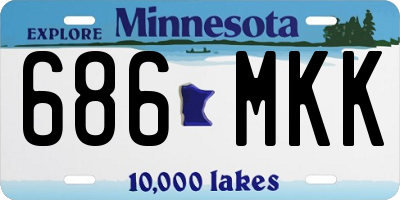 MN license plate 686MKK