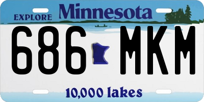 MN license plate 686MKM