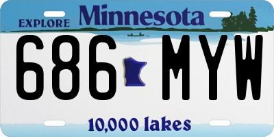MN license plate 686MYW
