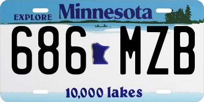MN license plate 686MZB