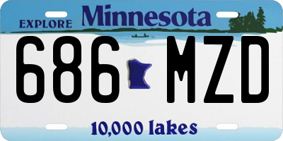 MN license plate 686MZD